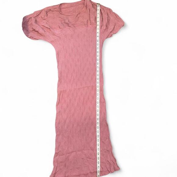 Romantic vintage peachy knee length stretchy dress womens size SM-LG - Picture 5 of 5